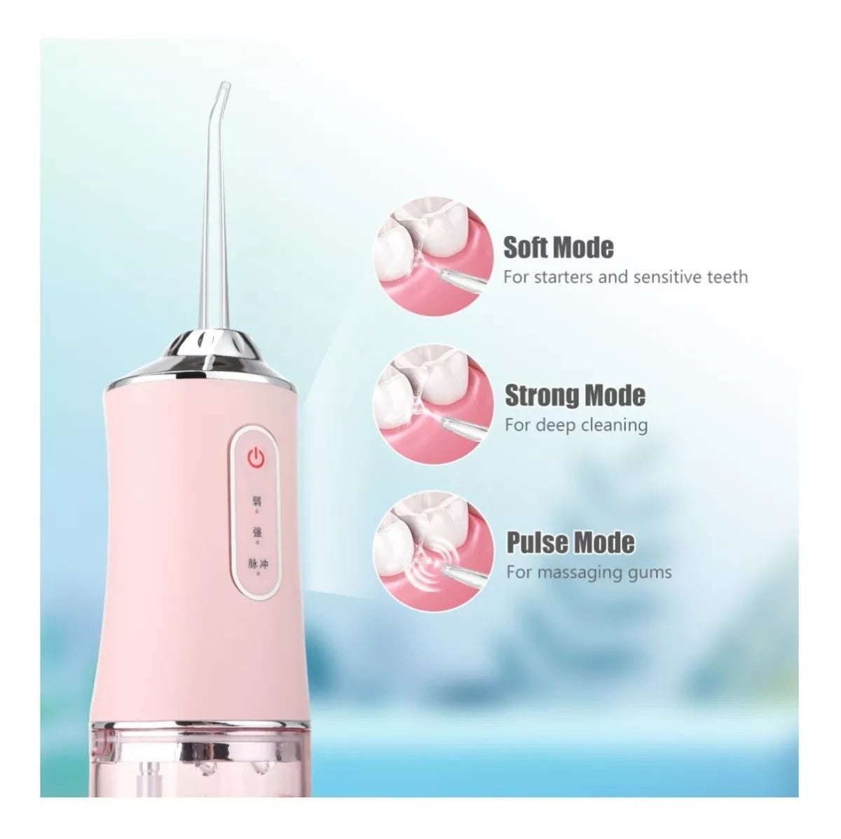 Irrigador Oral Recargable 3 Boquillas